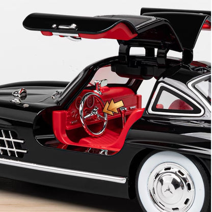 Mercedes Benz 300Sl Metal Car Toys For Kids 1:24 - Black