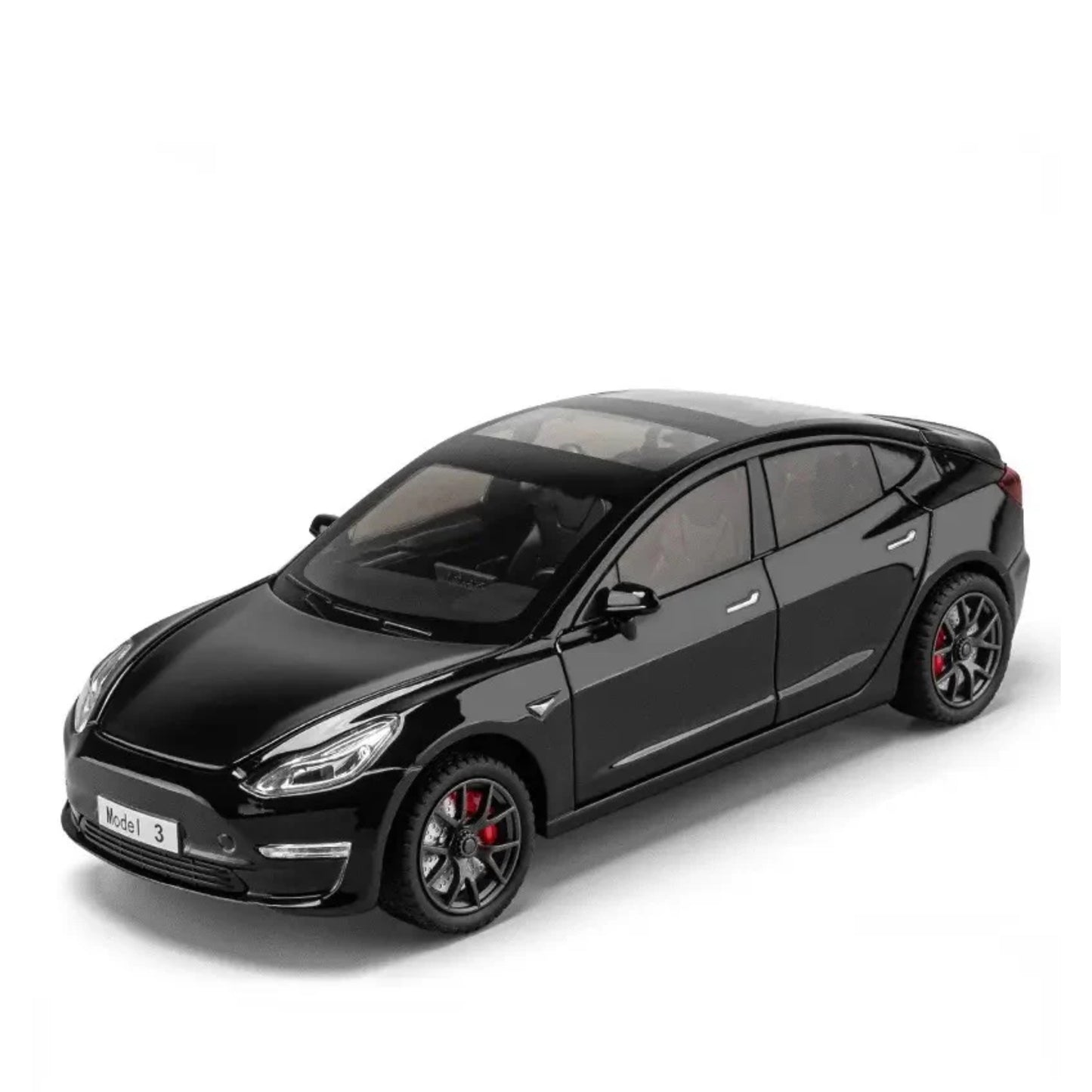 Tesla Model 3 Metal Car Toys For Kids 1:24 - Black