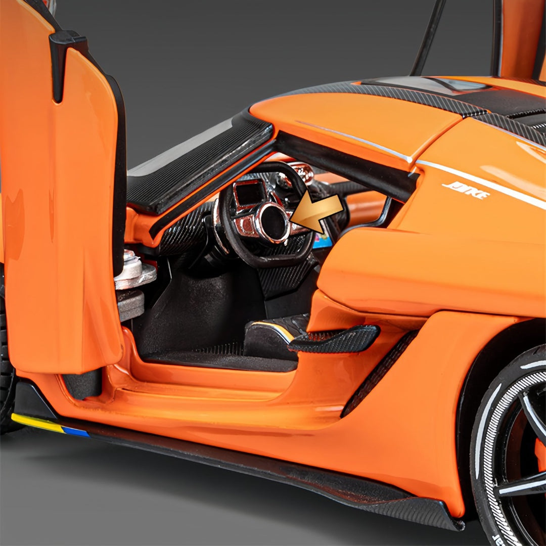 Koenigsegg One Metal Car Toys For Kids 1:24 - Orange