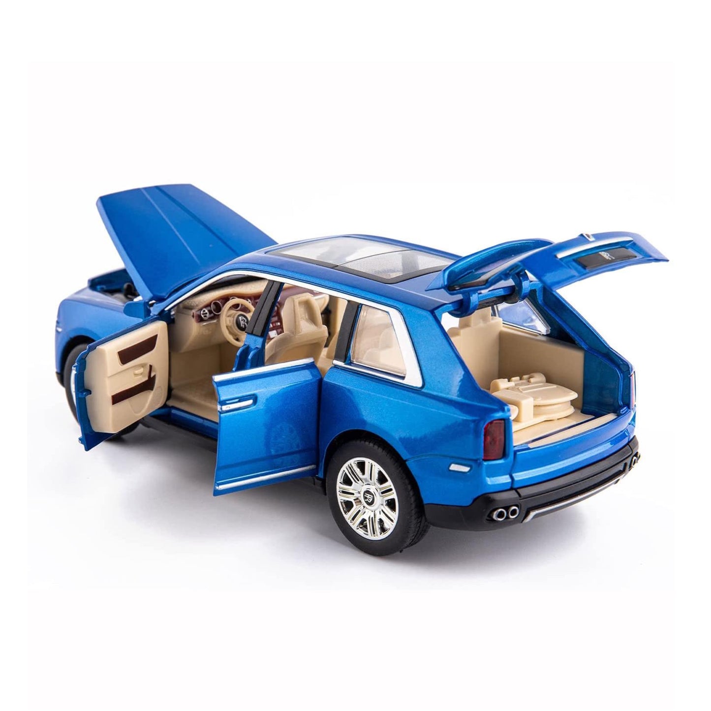 Rolls Royce Cullinan Model Metal Car Toys For Kids 1:24 - Blue