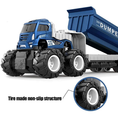 Dumper Truck Diecast Alloy Construction Toys for Boys and Girls - Yellow