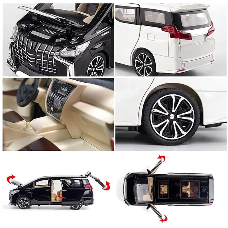 Alphard Metal Car Toys For Kids 1:32 - White