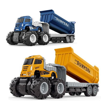 Dumper Truck Diecast Alloy Construction Toys for Boys and Girls - Yellow