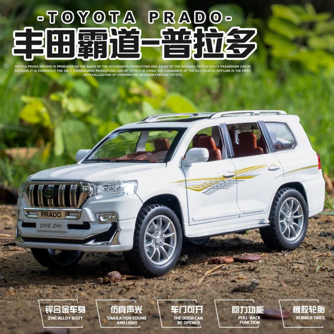 Prado Metal Car Toys For Kids 1:24 - White