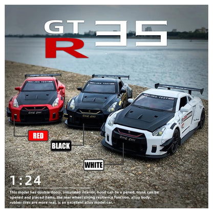 GTR Sports Car Metal Car Toys For Kids 1:24 - Red