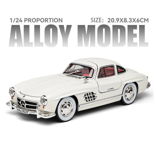 Mercedes Benz 300Sl Metal Car Toys For Kids 1:24 - White