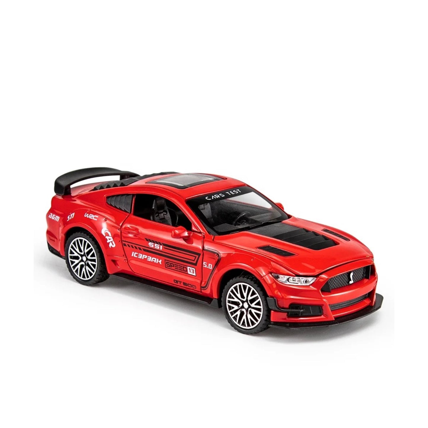 Ford Mustang Gt500 Metal Car Toys For Kids 1:32 - Red