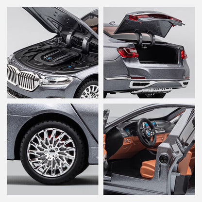 BMW 7 Series 760Li Metal Car Toys For Kids 1:24 - Gray