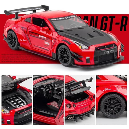 GTR Sports Car Metal Car Toys For Kids 1:24 - Red