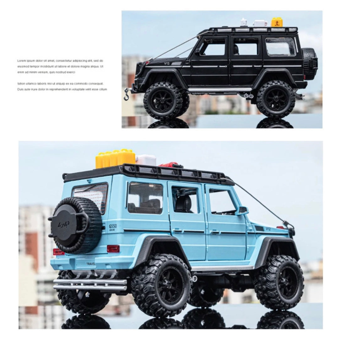 Mercedes-Benz Brabus 4x4 Metal Car Toys For Kids 1:24 [Sky Blue]