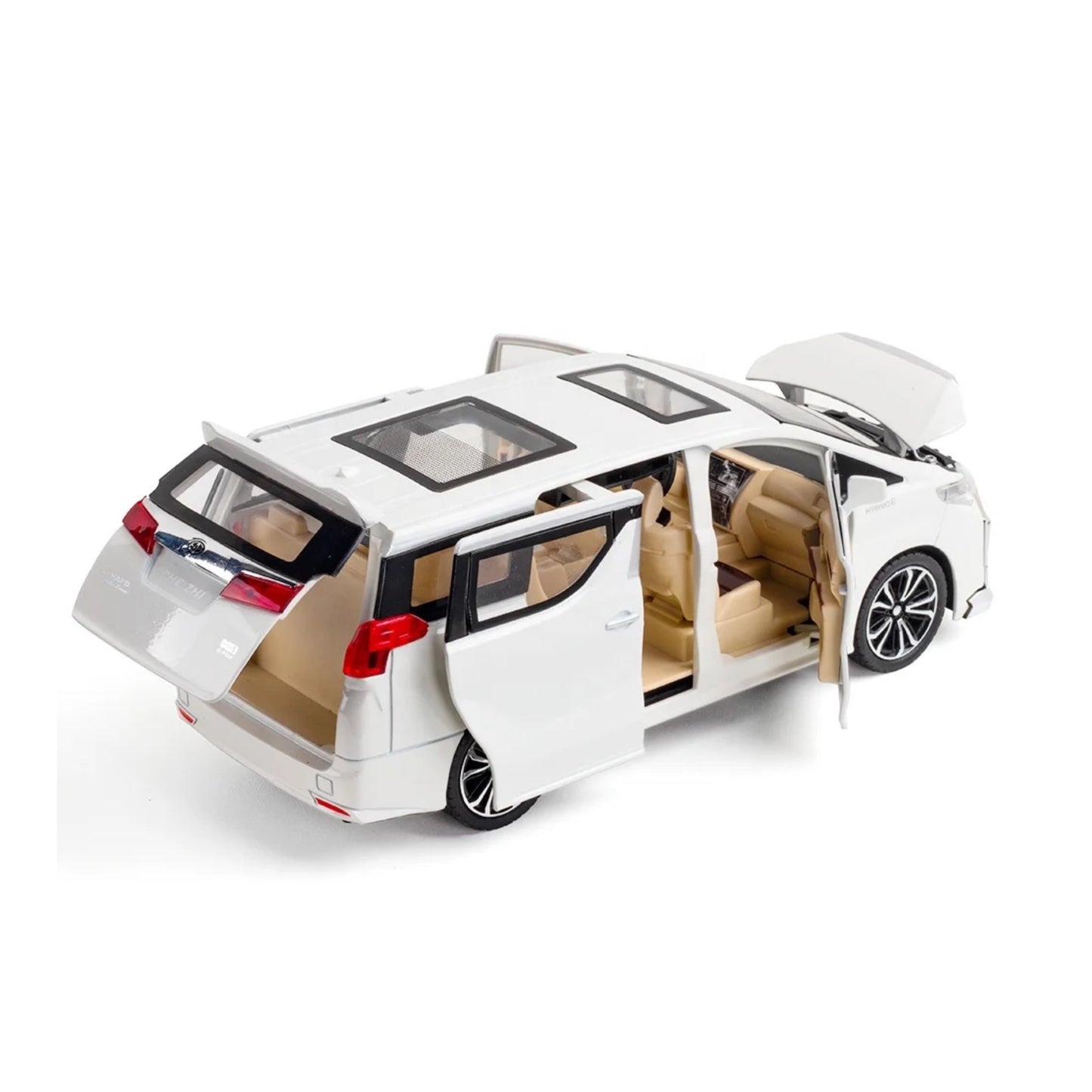 Toyota Alphard Metal Car Toys For Kids 1:24 - White