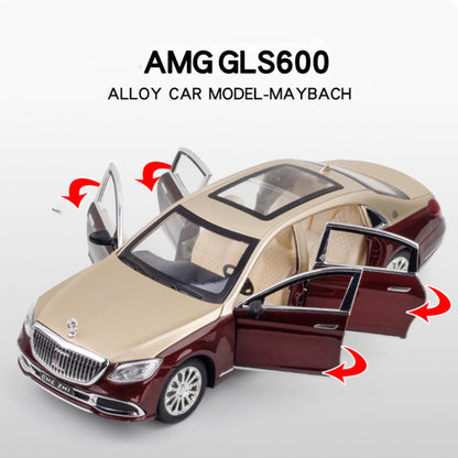 Maybach Amg Gls600 Metal Car Toys For Kids 1:24 - Golden