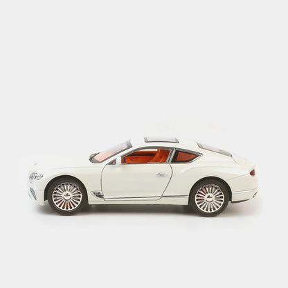 Bentley Continental Metal Car Toys For Kids 1:24 - White