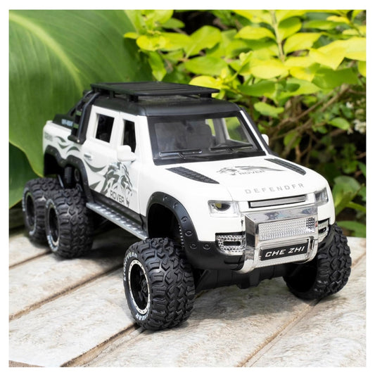 Land Rover Pickup 6*6 Metal Car Toys For Kids 1:24 - White