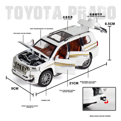 Prado Metal Car Toys For Kids 1:24 - White