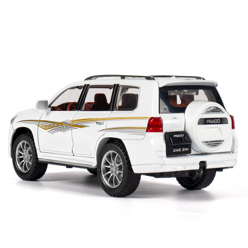 Toyota Prado Model Metal Car Toys For Kids 1:32 - White