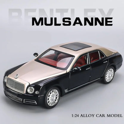 Bentley Mulsanne Metal Car Toys For Kids 1:24 - Golden