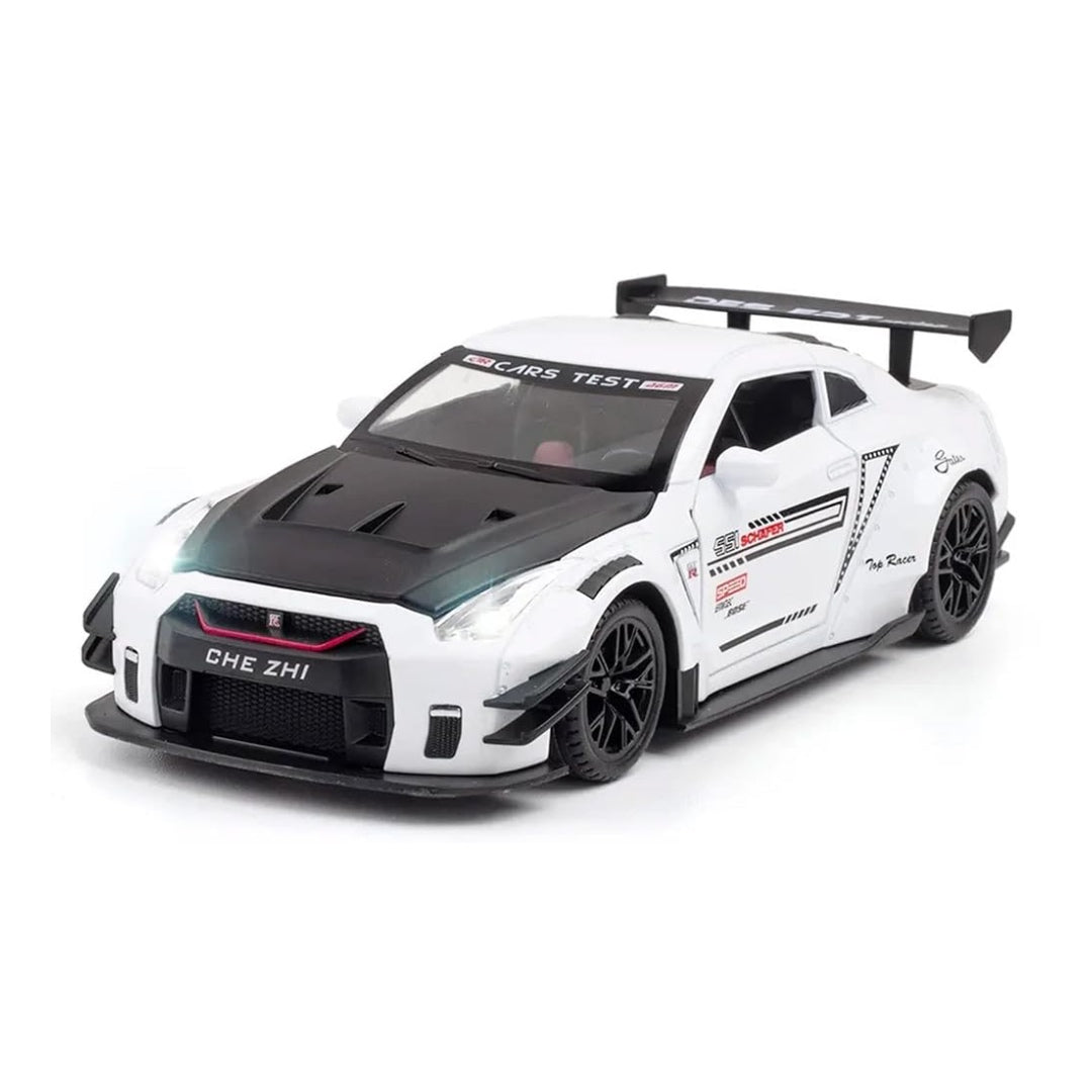 GTR Sports Car Metal Car Toys For Kids 1:24 - White