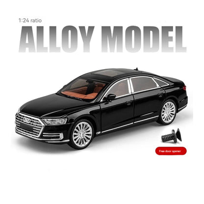 Audi A8 Metal Car Toys For Kids 1:24 - Black