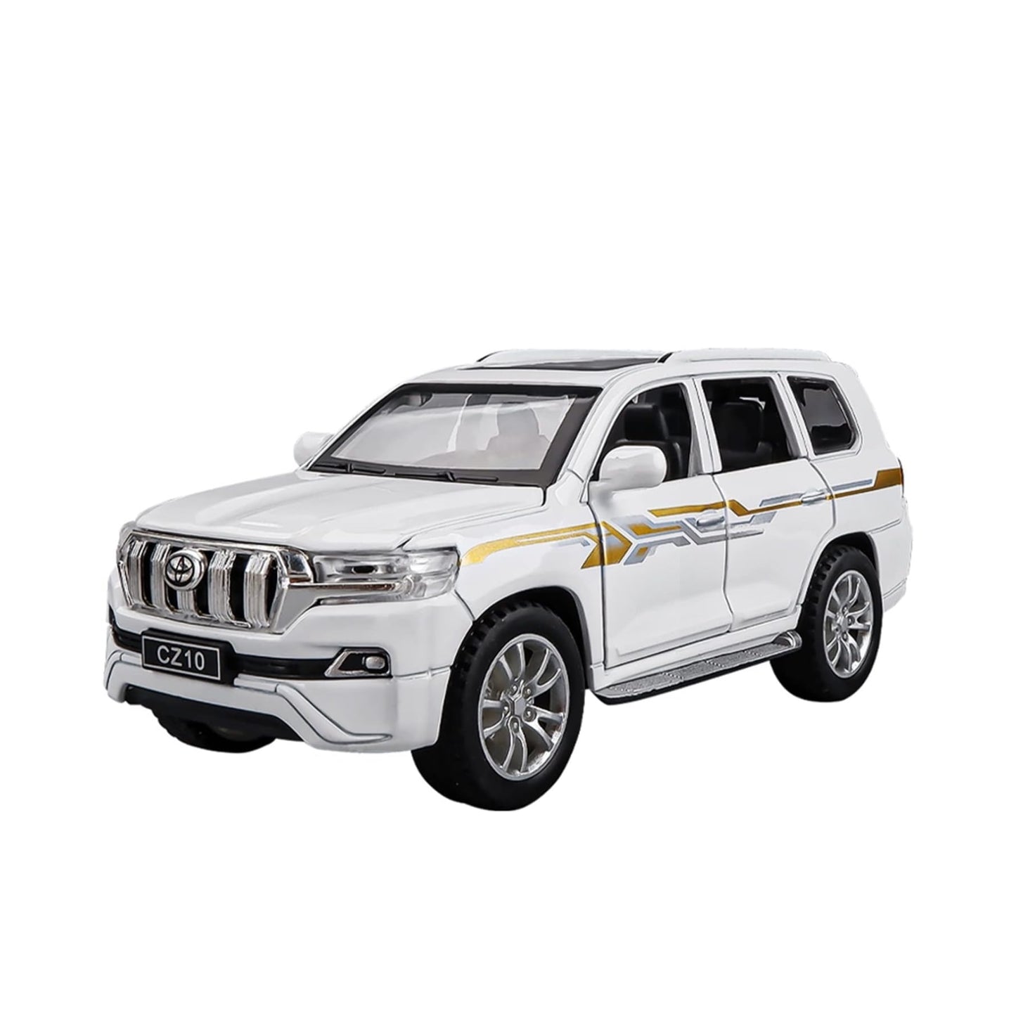 Toyota Prado Model Metal Car Toys For Kids 1:32 - White