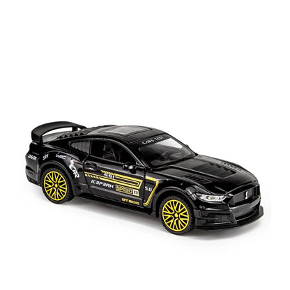 Ford Mustang Gt500 Metal Car Toys For Kids 1:32 - Black