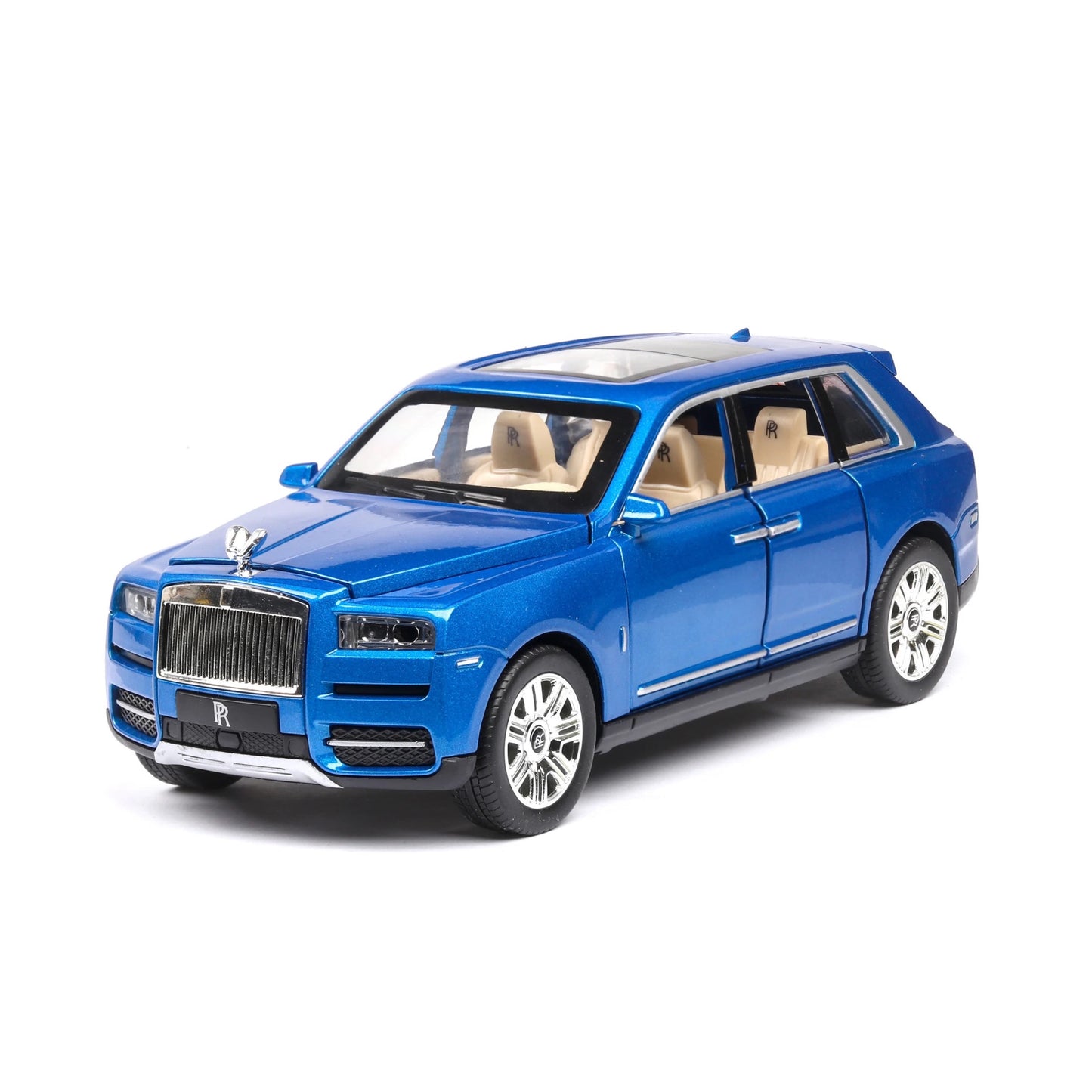 Rolls Royce Cullinan Model Metal Car Toys For Kids 1:24 - Blue