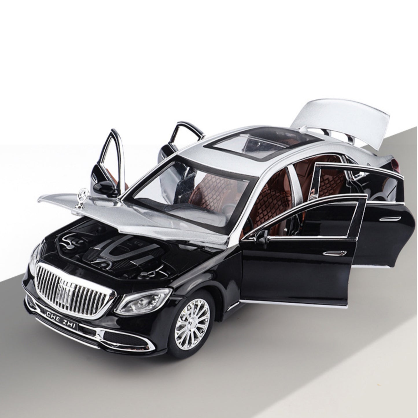 Maybach Amg Gls600 Metal Car Toys For Kids 1:24 - Silver