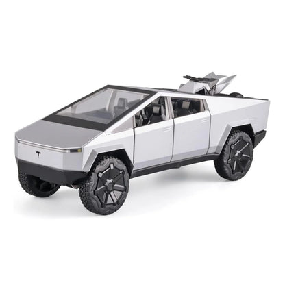 Tesla Cyber Truck Metal Car Toys For Kids 1:24 [Silver]