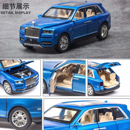 Rolls Royce Cullinan Model Metal Car Toys For Kids 1:24 - Blue