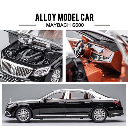 Maybach Amg Gls600 Metal Car Toys For Kids 1:24 - Silver