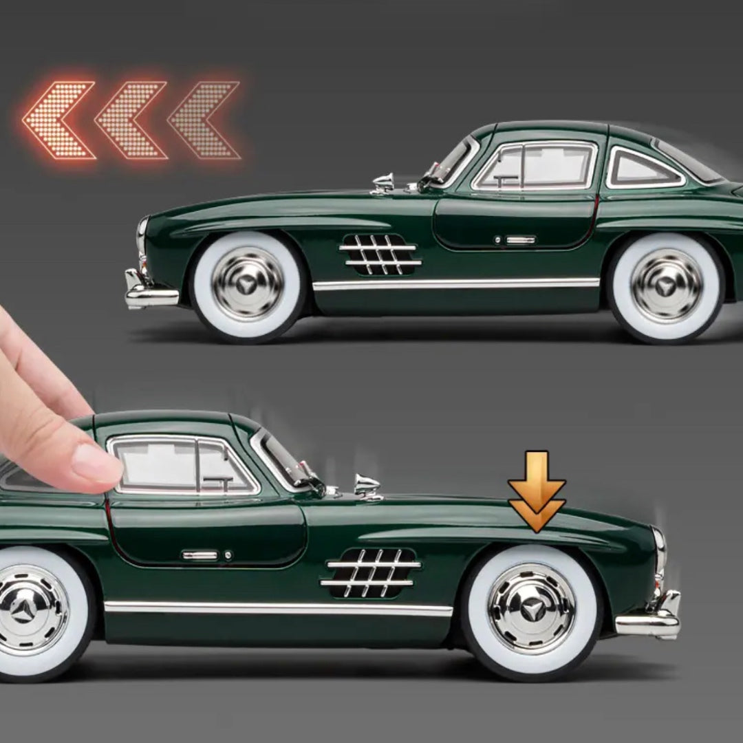 Mercedes Benz 300Sl Metal Car Toys For Kids 1:24 - Green