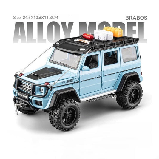 Mercedes-Benz Brabus 4x4 Metal Car Toys For Kids 1:24 [Sky Blue]