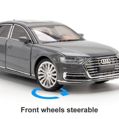 Audi A8 Metal Car Toys For Kids 1:24 - Silver