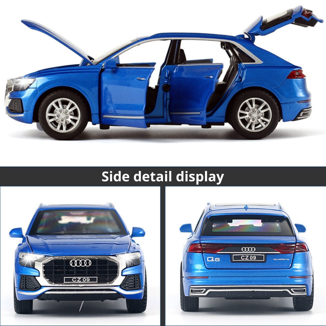 Audi Q8 Metal Car Toys For Kids 1:32 - Blue