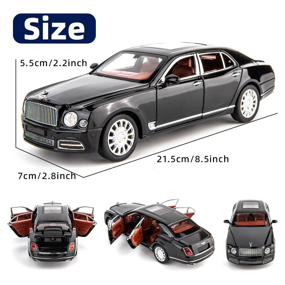 Bentley Mulsanne Metal Car Toys For Kids 1:24 - Black