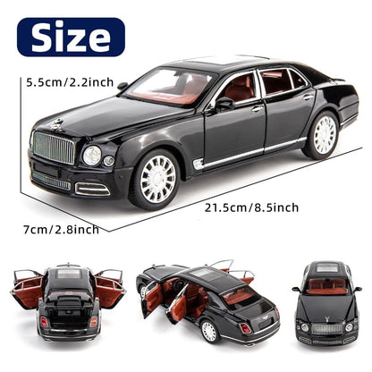 Bentley Mulsanne Metal Car Toys For Kids 1:24 - Black