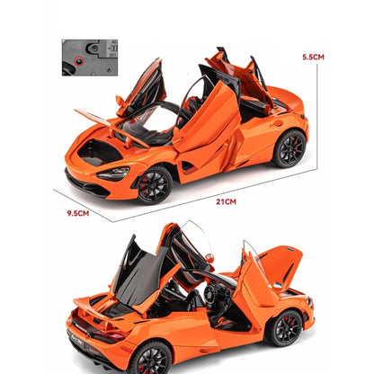 Mclaren 720S Convertible Metal Car Toys For Kids 1:24 - Orange