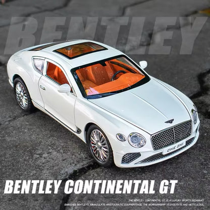 Bentley Continental Metal Car Toys For Kids 1:24 - White