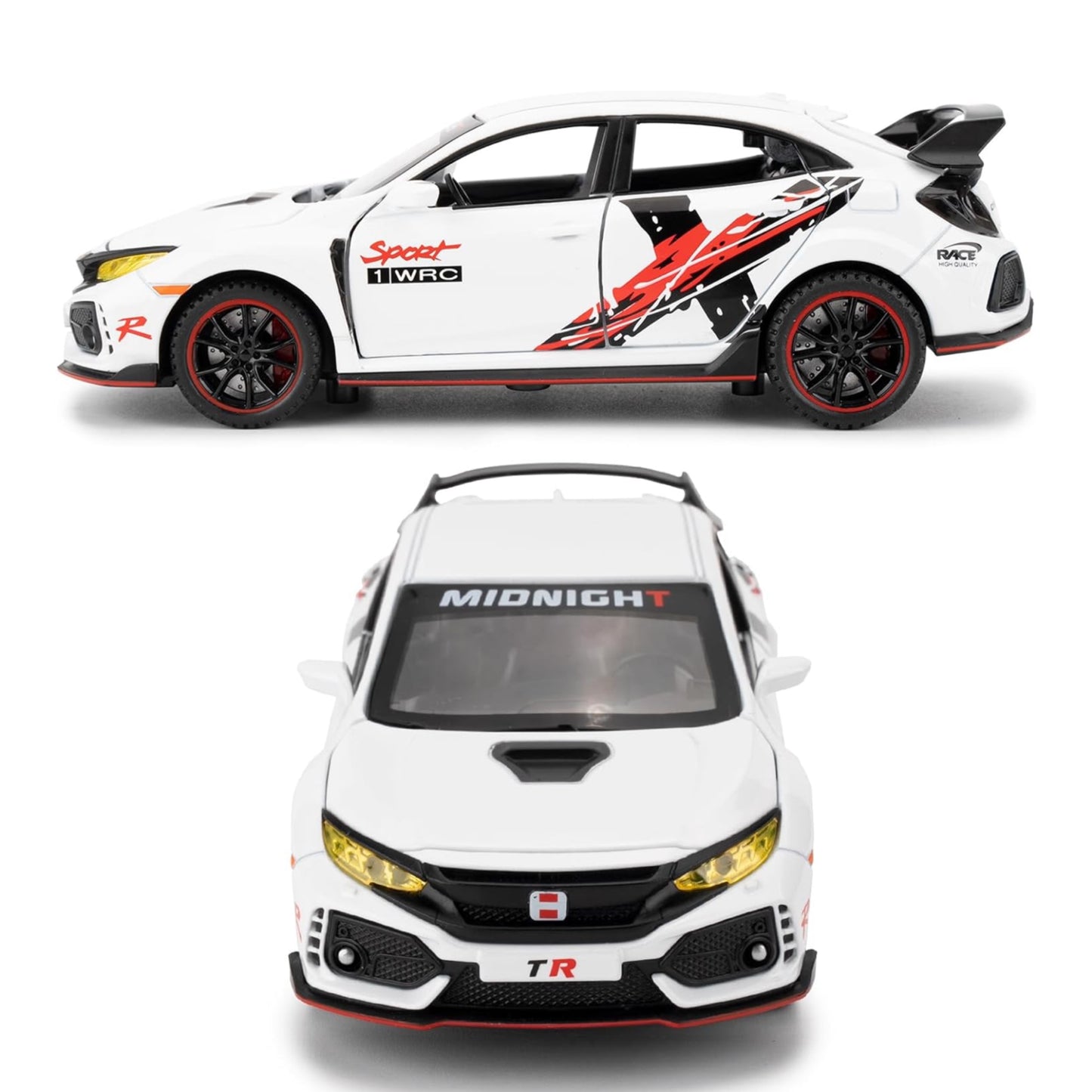 Honda Civic Type-R Car Metal Car Toys For Kids 1:32 - White