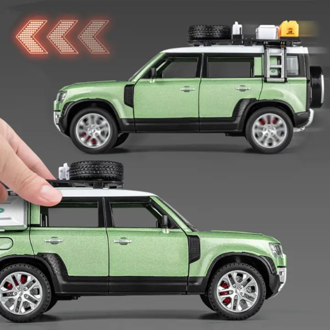 Authorized Land Rover Defender Metal Car Toys For Kids 1:24 - Green