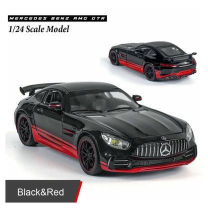 Mercedes Benz Gtr Black Warrior Special Edition Metal Car Toys For Kids 1:24 - Black