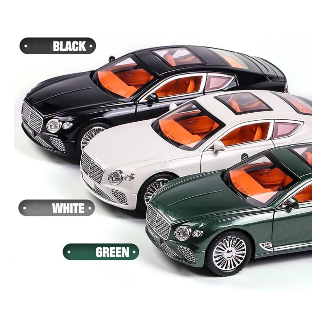 Bentley Continental Metal Car Toys For Kids 1:24 - White