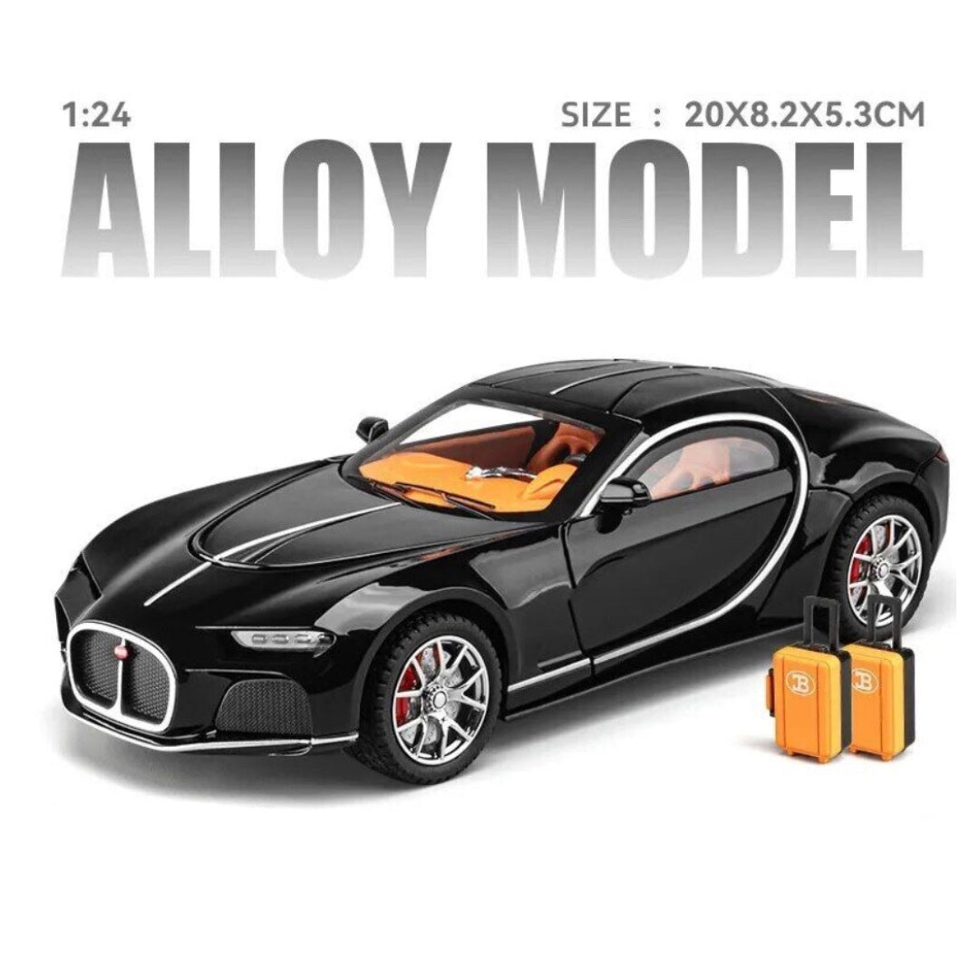 Bugatti Atlantic Metal Car Toys For Kids 1:24 - Black