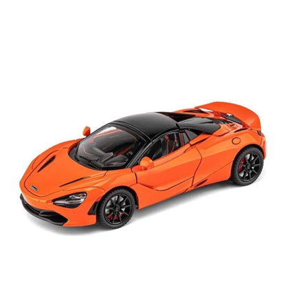 Mclaren 720S Convertible Metal Car Toys For Kids 1:24 - Orange