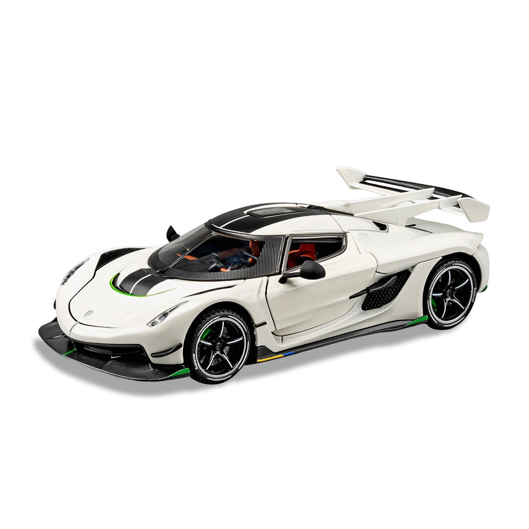 Koenigsegg One Metal Car Toys For Kids 1:24 - White