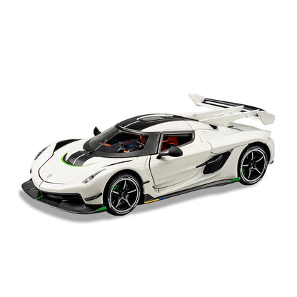 Koenigsegg One Metal Car Toys For Kids 1:24 - White