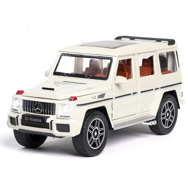 Mercedes Benz G63 Metal Car Toys For Kids 1:24 - White