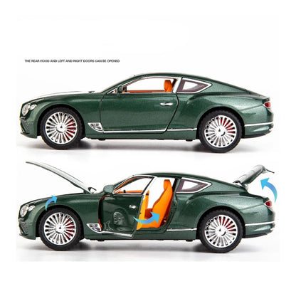 Bentley Continental Metal Car Toys For Kids 1:24 - Green