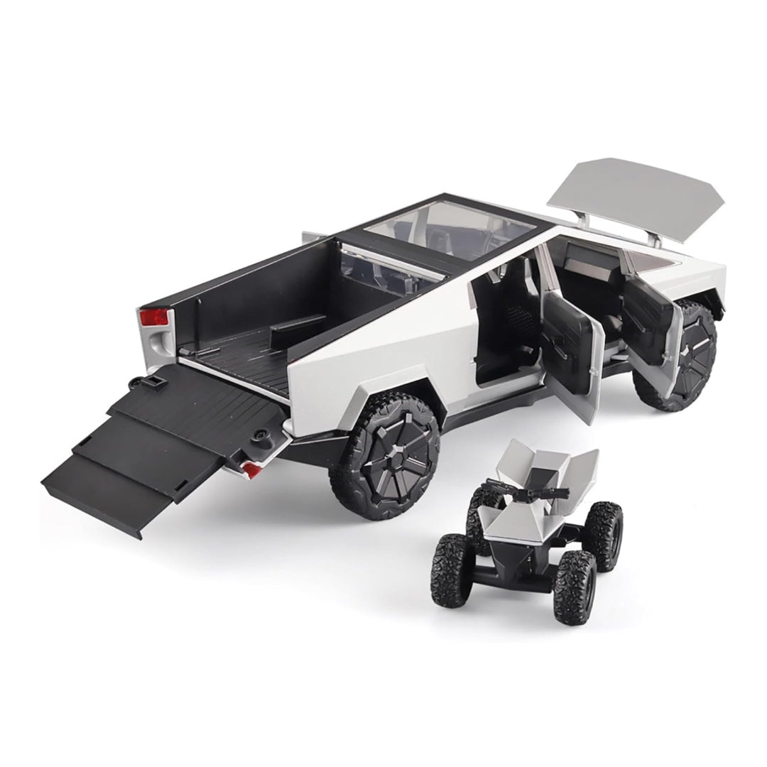 Tesla Cyber Truck Metal Car Toys For Kids 1:24 [Silver]