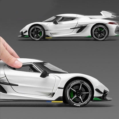 Koenigsegg One Metal Car Toys For Kids 1:24 - White